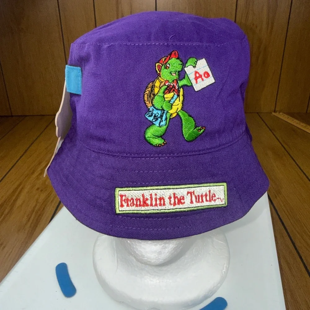 Vintage 2000 Franklin the Turtle Purple Bucket Hat Berkshire‎ Fashions NWT Kids
